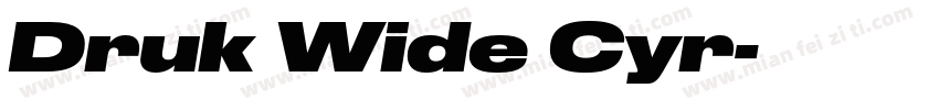 Druk Wide Cyr字体转换